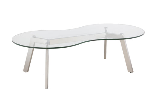 Contemporary Curved Glass Top Cocktail Table image