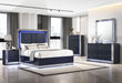 AVON/ASPEN NAVY BLUE QUEEN BED GROUP AND VANITY SET WITH LED image