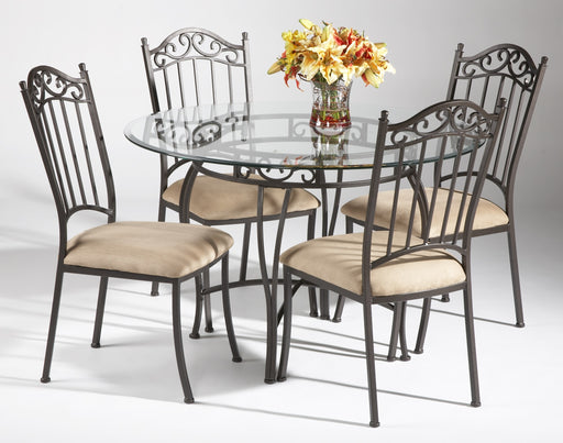 0710 Transitional Style Wrought Iron Side Chair image