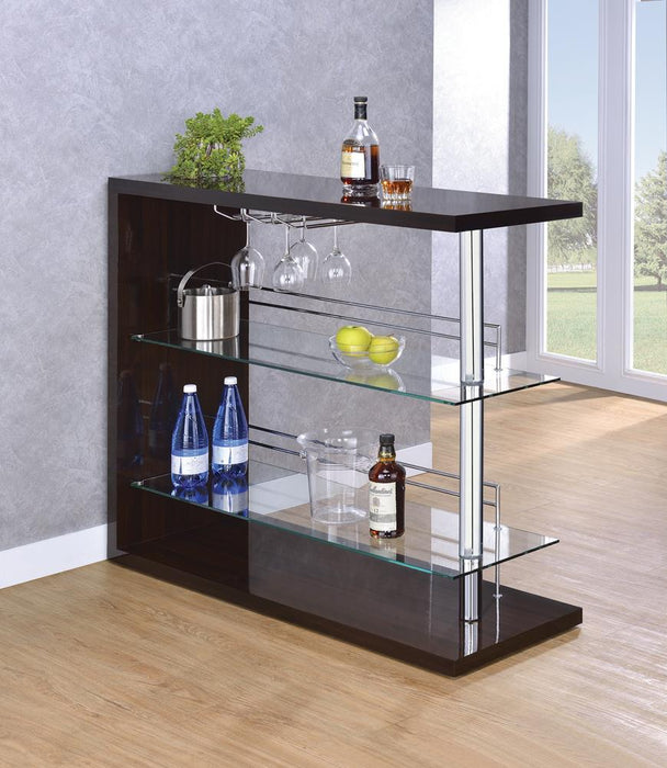 G100166 Two-Shelf Contemporary Cappuccino Bar Unit image