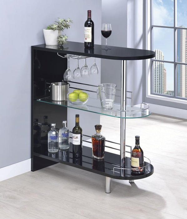 G101063 Contemporary Glossy Black Bar Table image