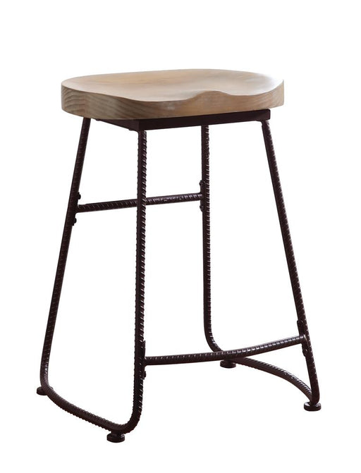 Industrial Driftwood Counter-Height  Stool image