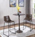 Industrial Brown Faux Leather Bar Stool image