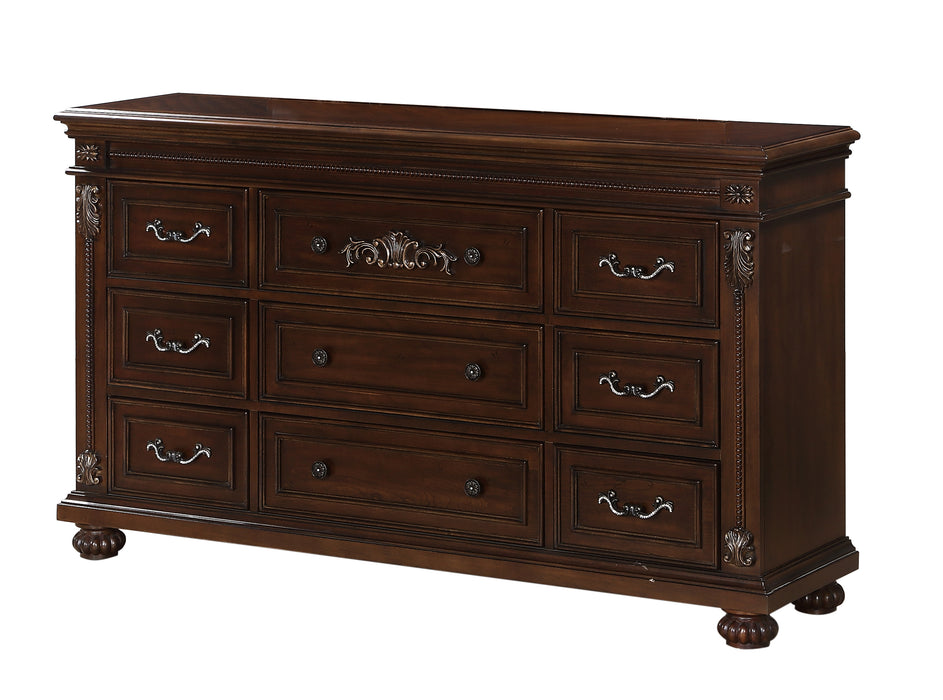 Destiny Traditional Style Dresser in Cherry finish Wood