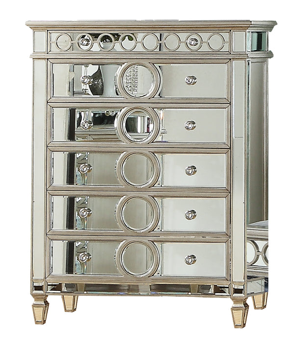 Brooklyn Contemporary Style Chest in Silver finish Wood
