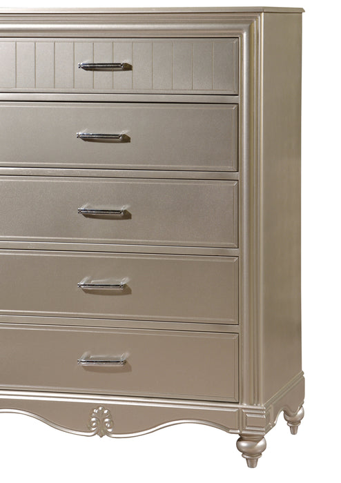 Faisal Transitional Style Chest in Champagne finish Wood