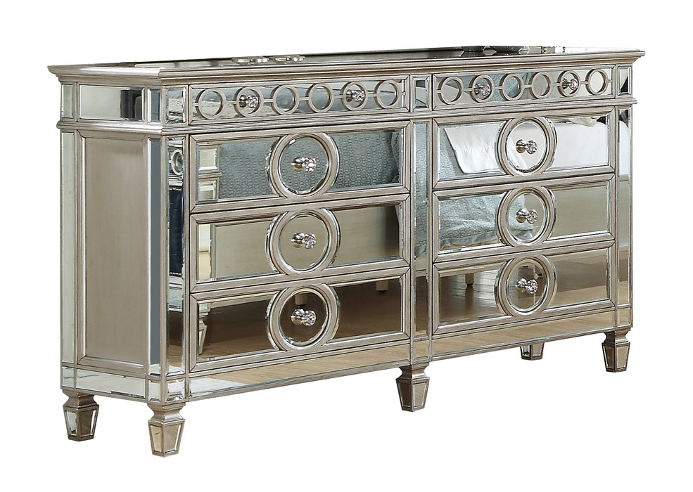 Brooklyn Contemporary Style Dresser in Silver finish Wood