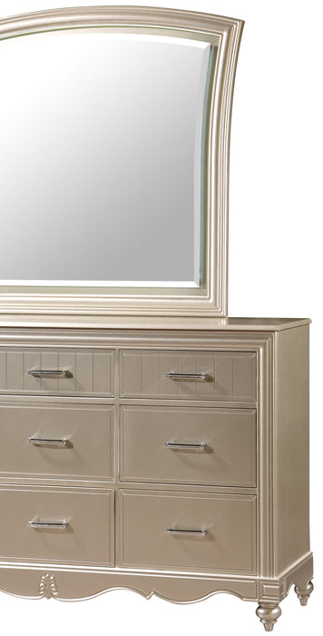 Faisal Transitional Style Dresser in Champagne finish Wood