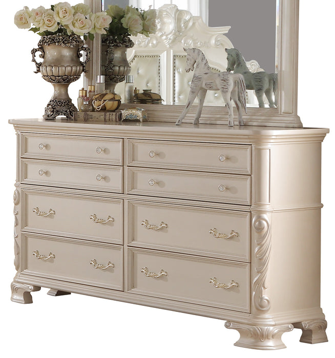 Victoria Traditional Style Dresser in Off-White finish Wood