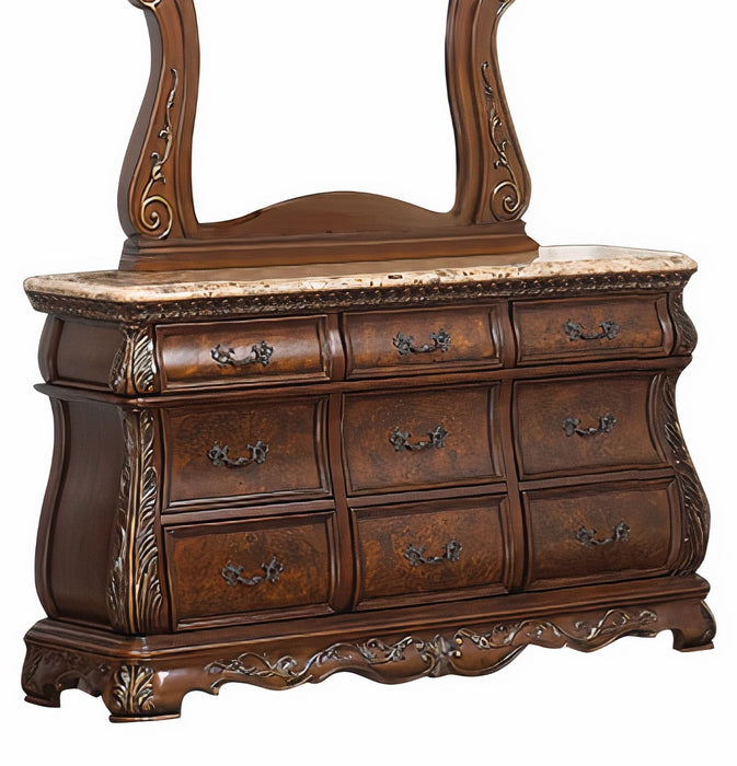 Cleopatra Traditional Style Dresser in Cherry finish Wood