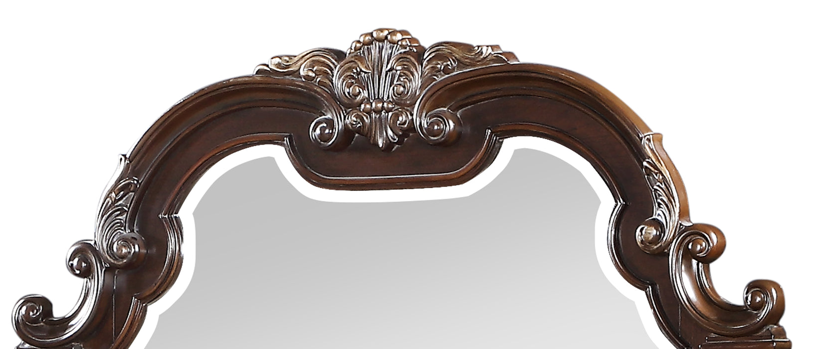 Destiny Traditional Style Mirror in Cherry finish Wood