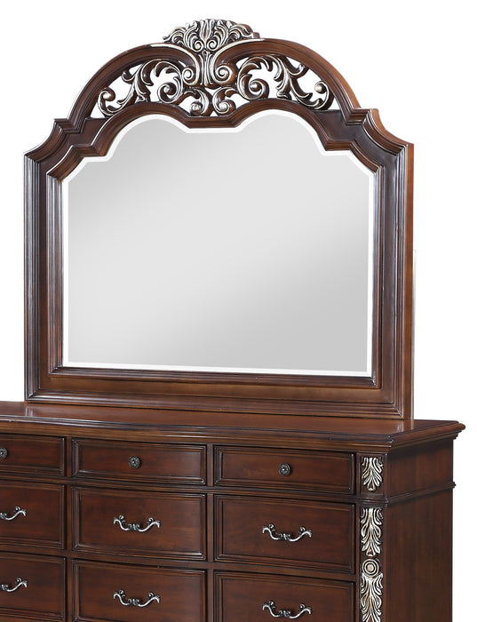 Rosanna Traditional Style Mirror in Cherry finish Wood