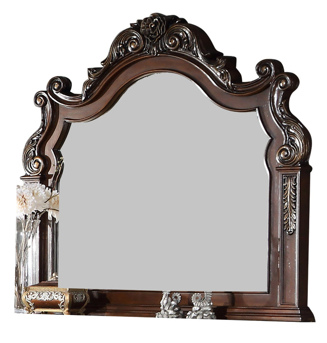 Santa Monica Traditional Style Mirror in Cherry finish Wood
