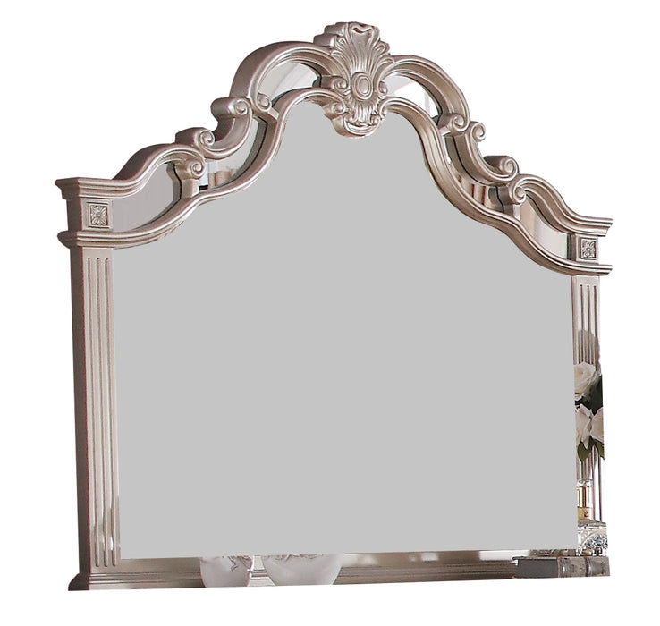 Sonia Contemporary Style Mirror in Beige finish Wood