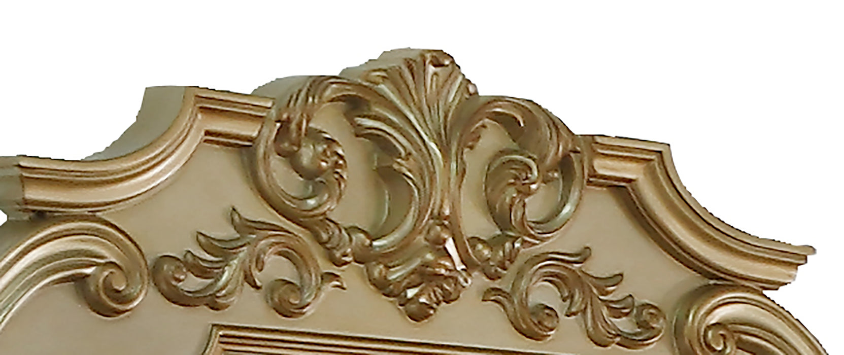 Miranda Transitional Style Mirror in Gold finish Wood