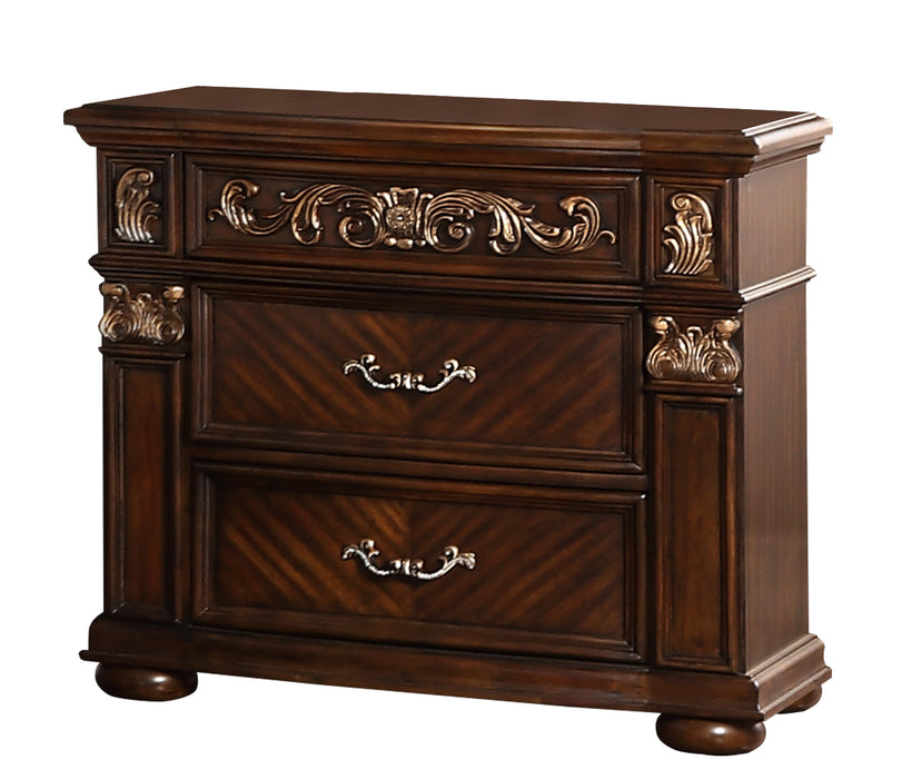 Aspen Traditional Style Nightstand in Cherry finish Wood