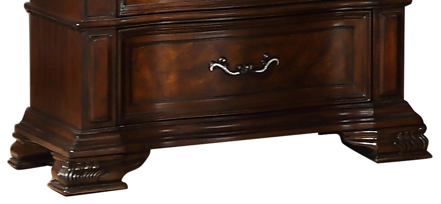 Santa Monica Traditional Style Nightstand in Cherry finish Wood