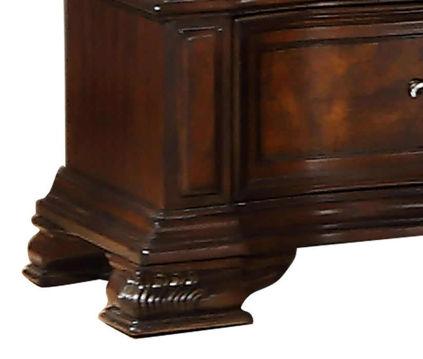 Santa Monica Traditional Style Nightstand in Cherry finish Wood