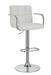 G121097 Contemporary White and Chrome Adjustable Bar Stool with Arms image