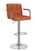 G121098 Contemporary Pumpkin and Chrome Adjustable Bar Stool with Arms image