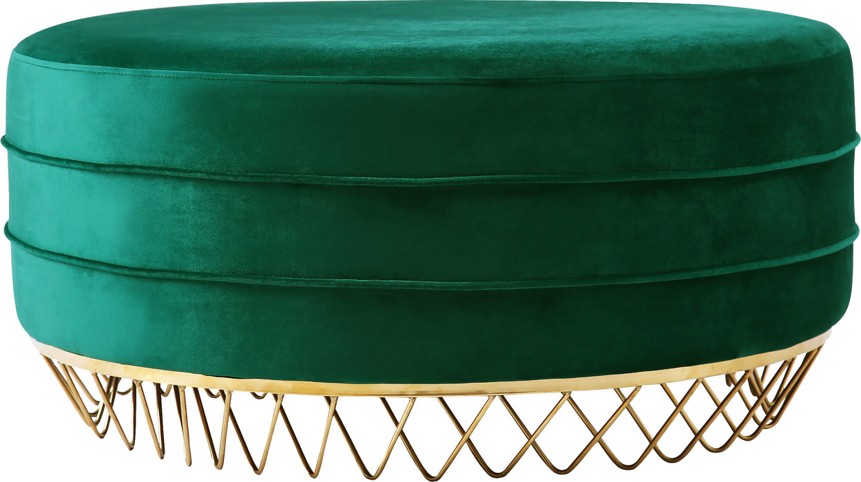 Revolve Green Velvet Ottoman/Coffee Table image