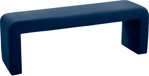 Minimalist Navy Velvet Bench image