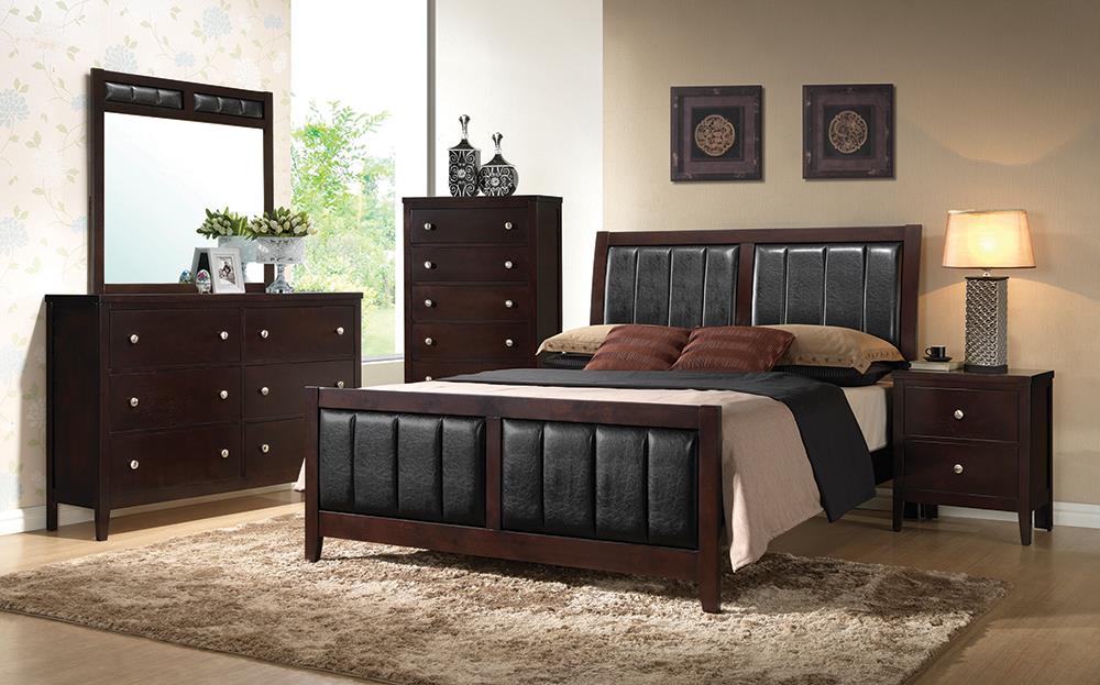 Carlton Transitional Cappuccino Queen Bed image
