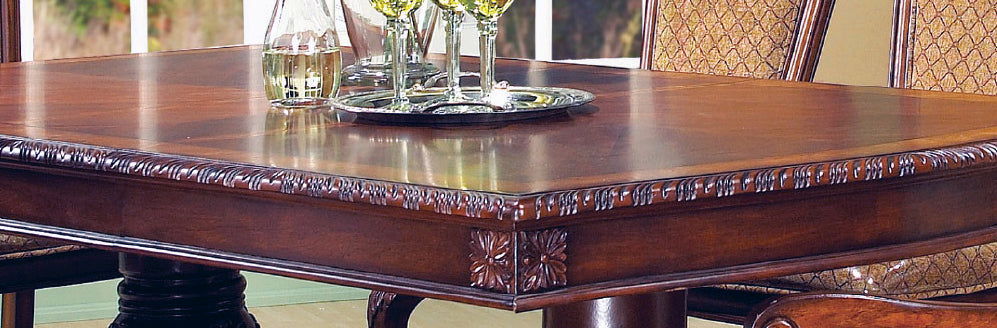 Veronica Cherry Traditional Style Dining Table in Cherry finish Wood