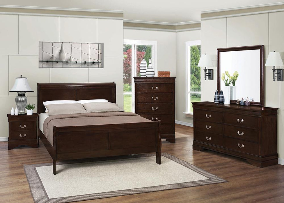Louis Philippe Cappuccino Queen Sleigh Bed image