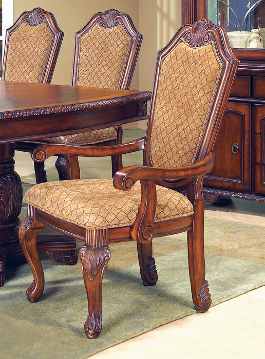 Veronica Cherry Traditional Style Dining Arm Chair in Cherry finish Wood