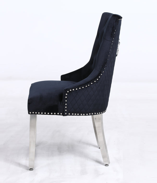 Leo Transitional Style Black Accent Chair