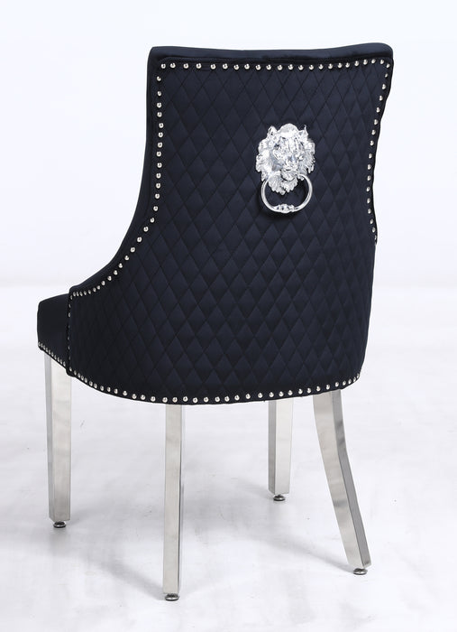 Leo Transitional Style Black Accent Chair