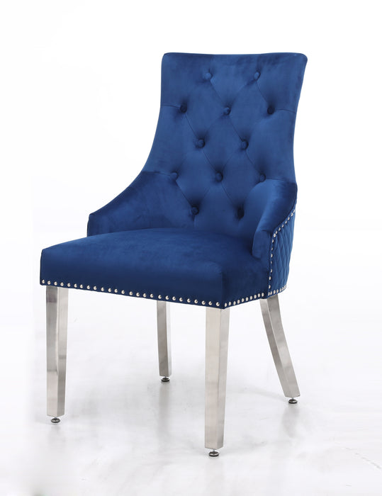 Leo Transitional Style Blue Accent Chair