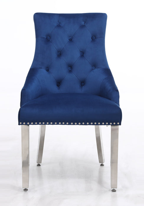 Leo Transitional Style Blue Accent Chair
