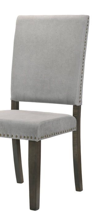 Asbury Transitional Style Dining Chair in Gray Fabric