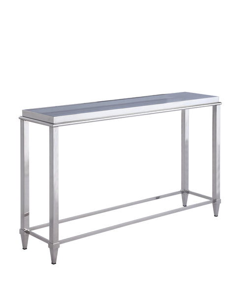 2035 Contemporary Sofa Table w/ Glass Top & Gray Trim image