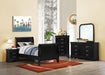 Louis Philippe Traditional Black Sleigh Twin Bed image
