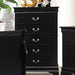 Louis Philippe Black Five-Drawer Chest image