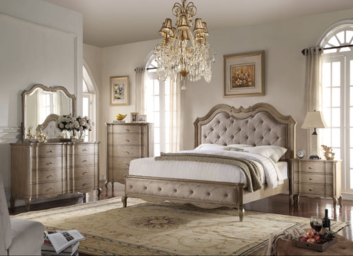 Chelmsford Beige Fabric & Antique Taupe Eastern King Bed image