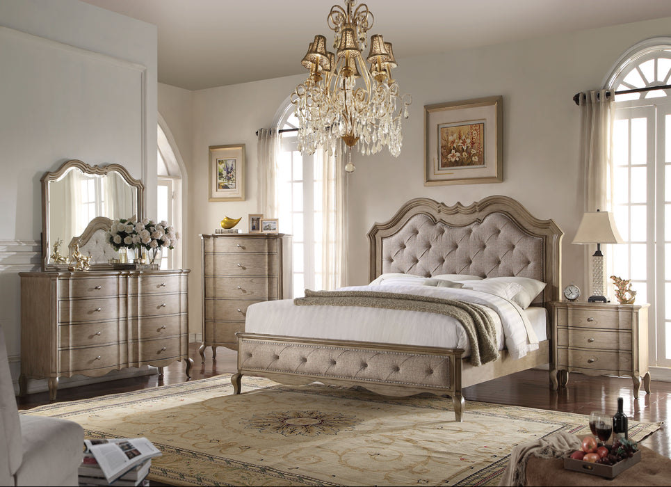 Chelmsford Beige Fabric & Antique Taupe Queen Bed image
