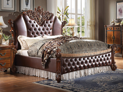 Acme Vendome II California King Upholstered Bed with Button Tufted Headboard in Cherry 28014CK image