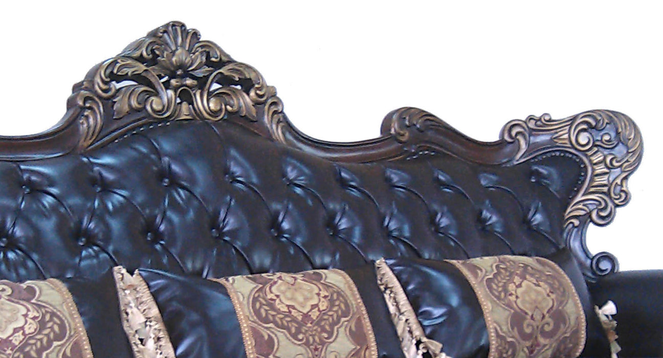 Britney Traditional Style Sofa in Cherry finish Wood
