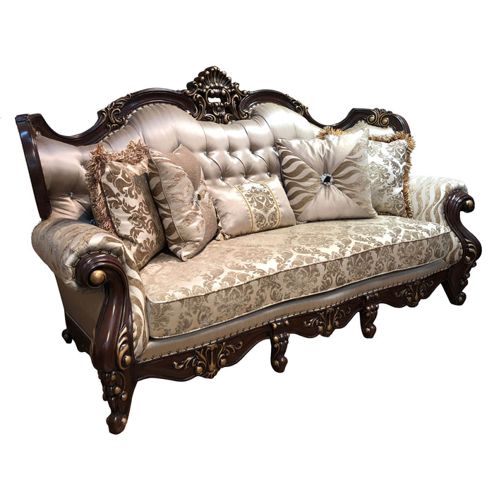 Jade Traditional Style Sofa in Cherry finish Wood
