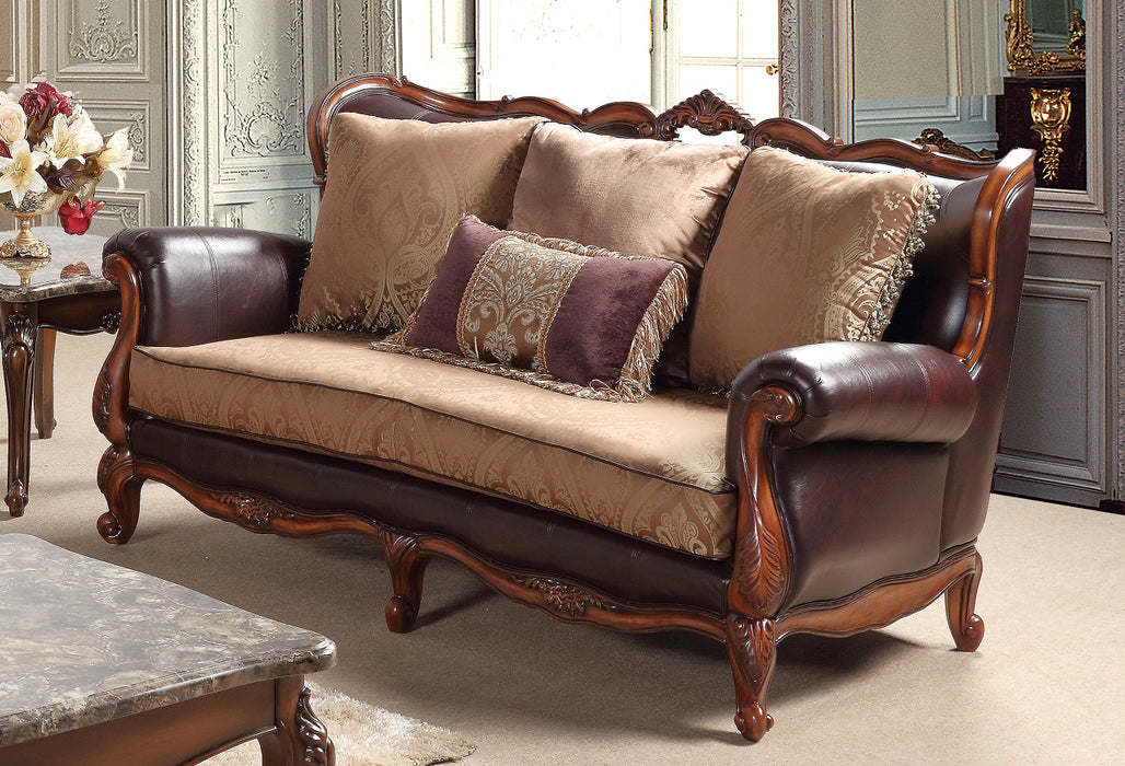 Anne Traditional Style Loveseat in Cherry finish Wood