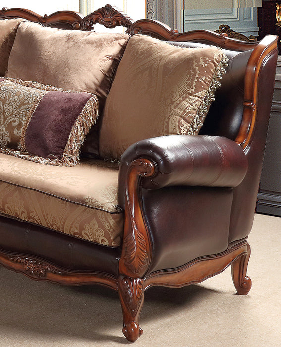 Anne Traditional Style Loveseat in Cherry finish Wood