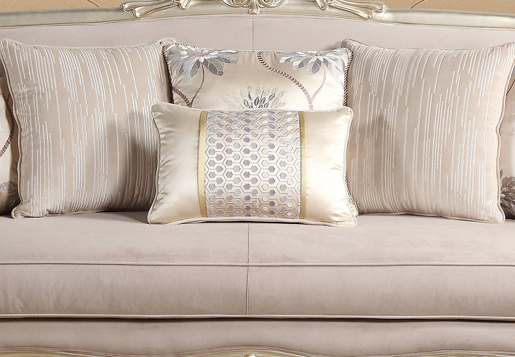 Elanor Traditional Style Loveseat in Champagne finish Wood