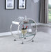 3037-TC Contemporary Circular Tea Cart w/ Glass Shelves image