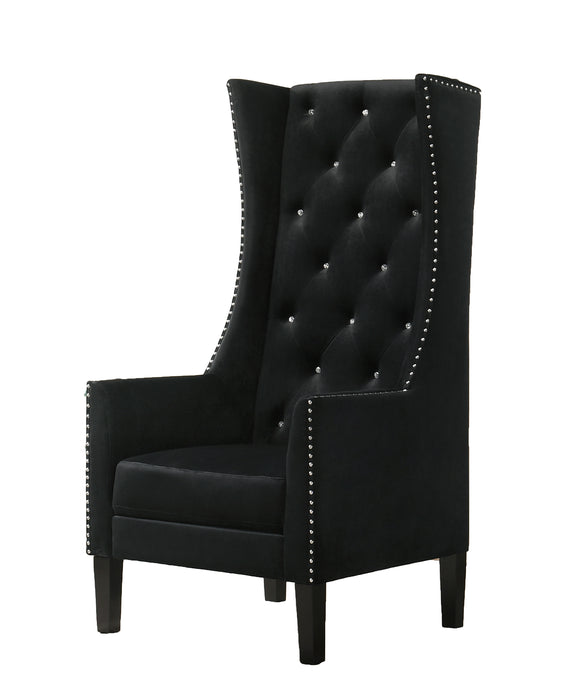Hollywood Transitional Style Black Accent Chair