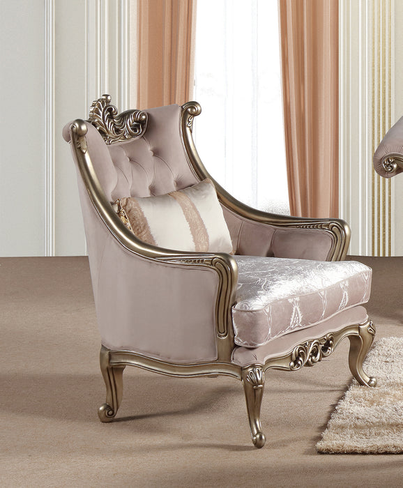 Ariana Traditional Style Chair in Champagne finish Wood