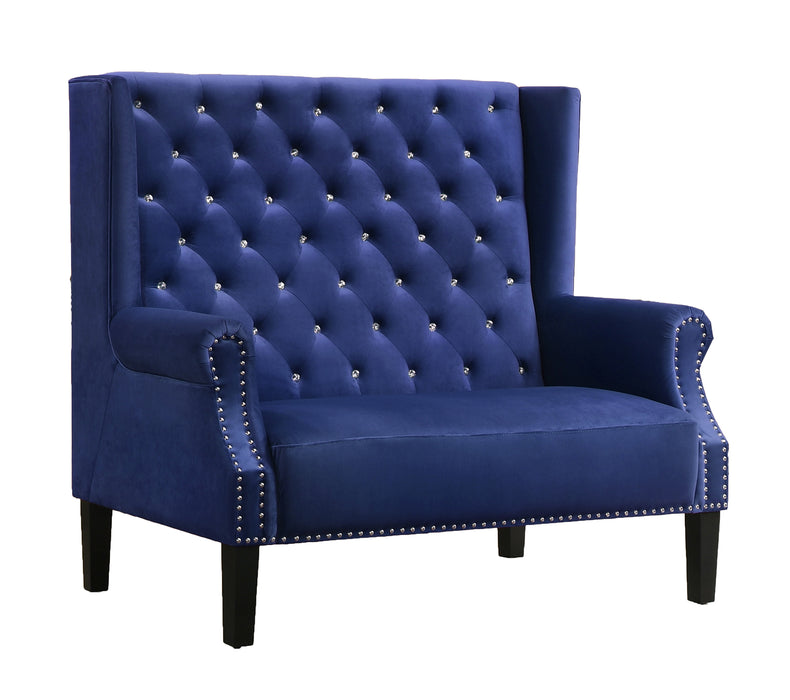 Lexi Transitional Style Blue Accent Chair
